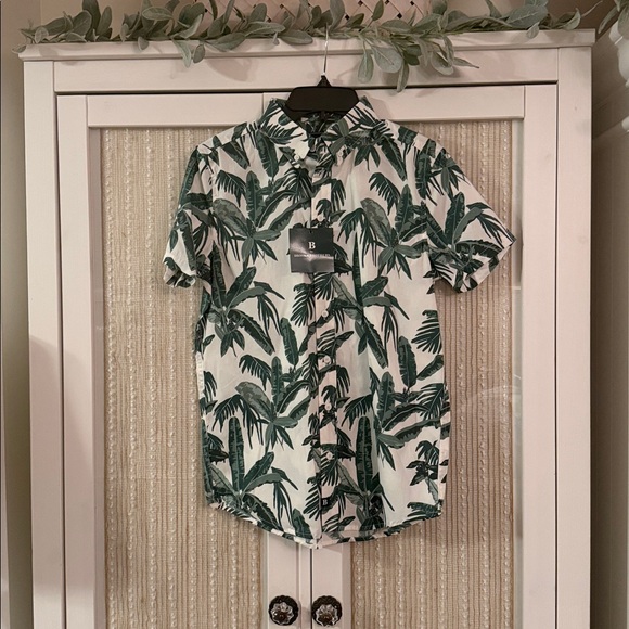 B by Brooks Brothers Other - B by Brooks Green Tree Button Down Shirt - NWT